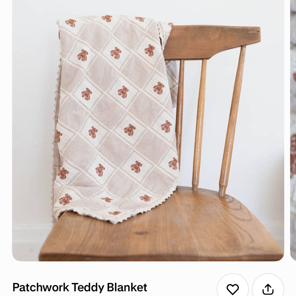 Patchwork Teddy Blanket baby